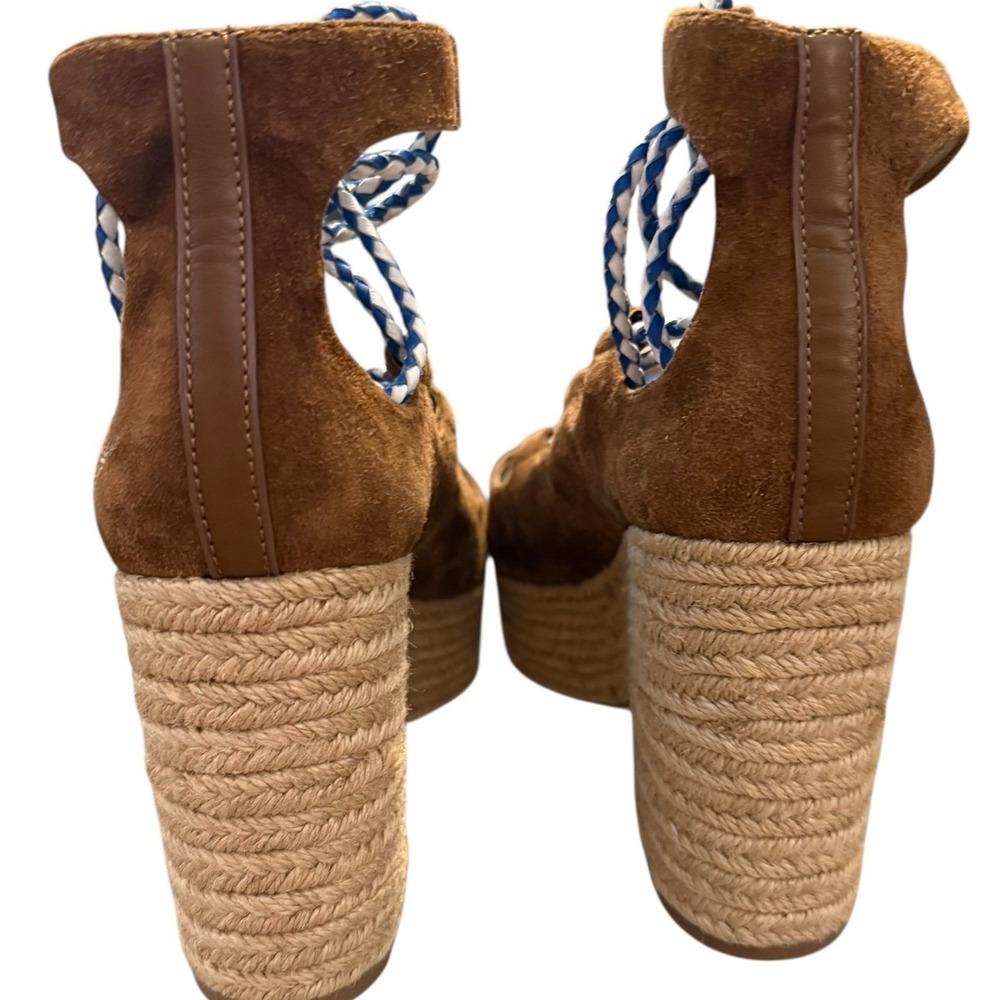 Tory Burch Brown Suede Platform Sandals - Picture 2 of 10